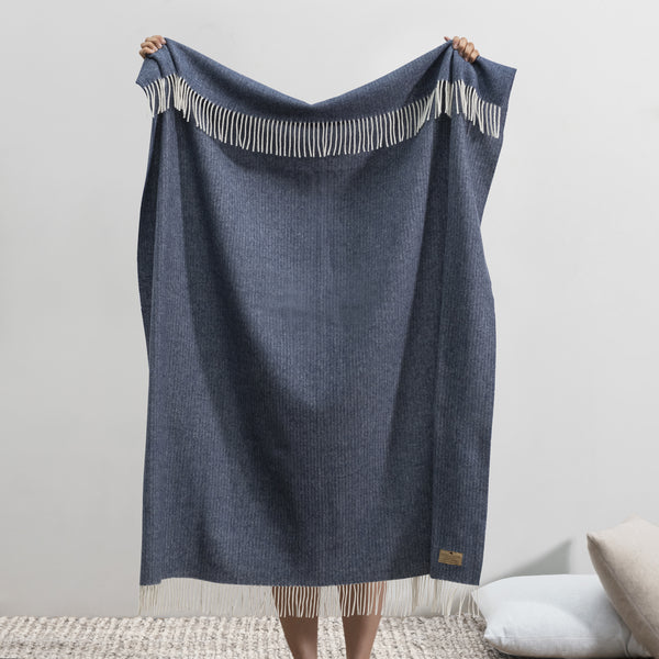 Pinstripe Cashmere Throw