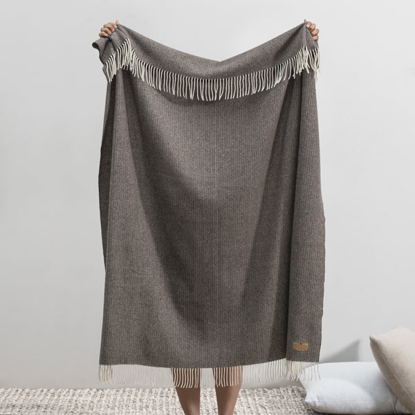 Pinstripe Cashmere Throw