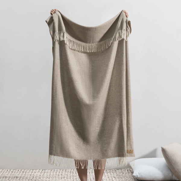 Herringbone Cashmere Throw