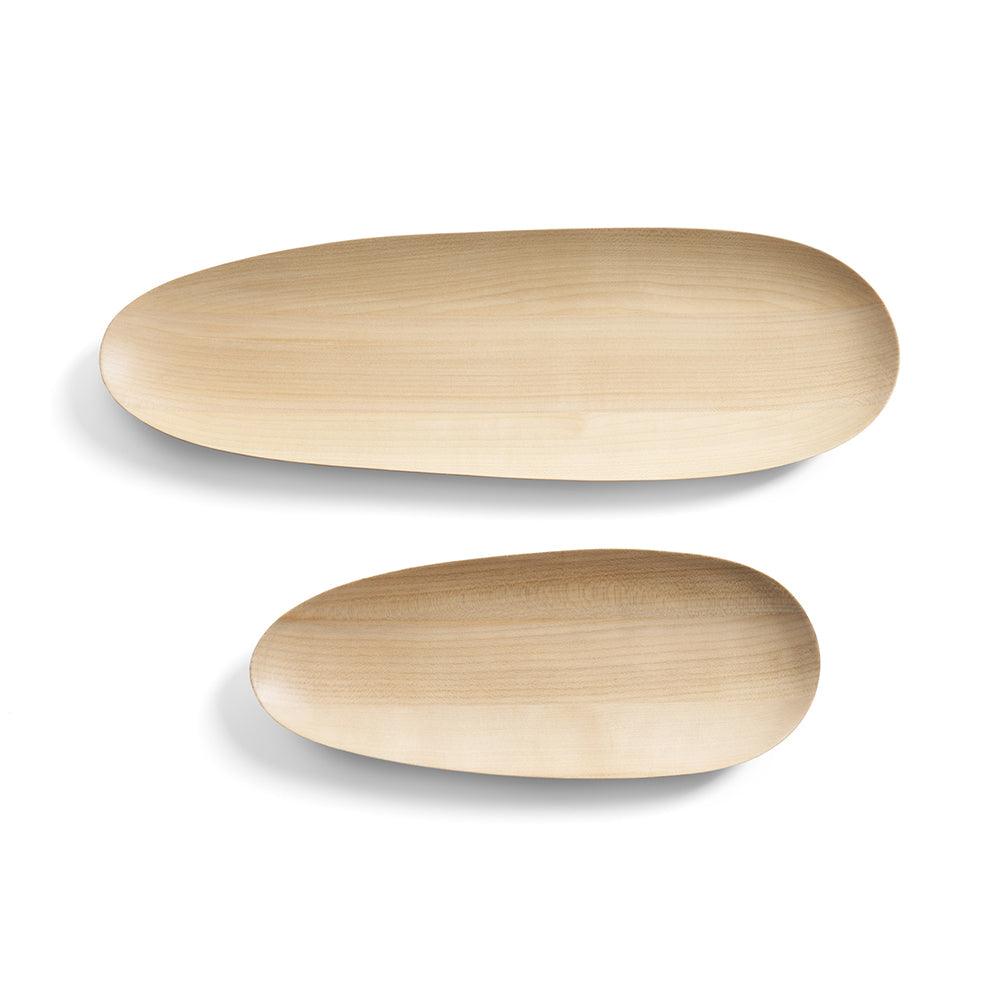 Ethnicraft DECORATIVE - Sycamore Thin Oval Trays - Set Of 2