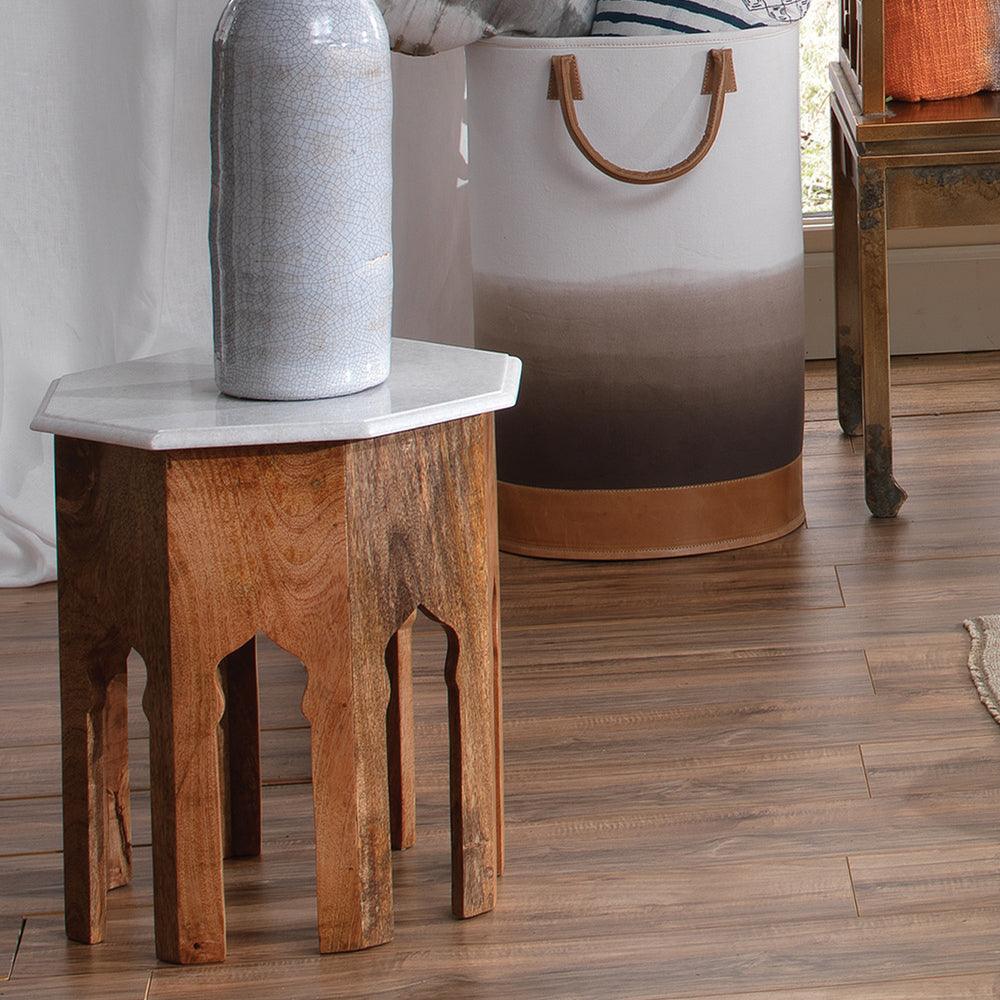 Atlas Marble Side Table Maker & Moss