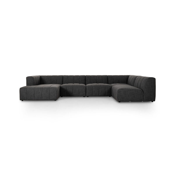 Langham Channeled 5Pc Laf Chaise Sectional