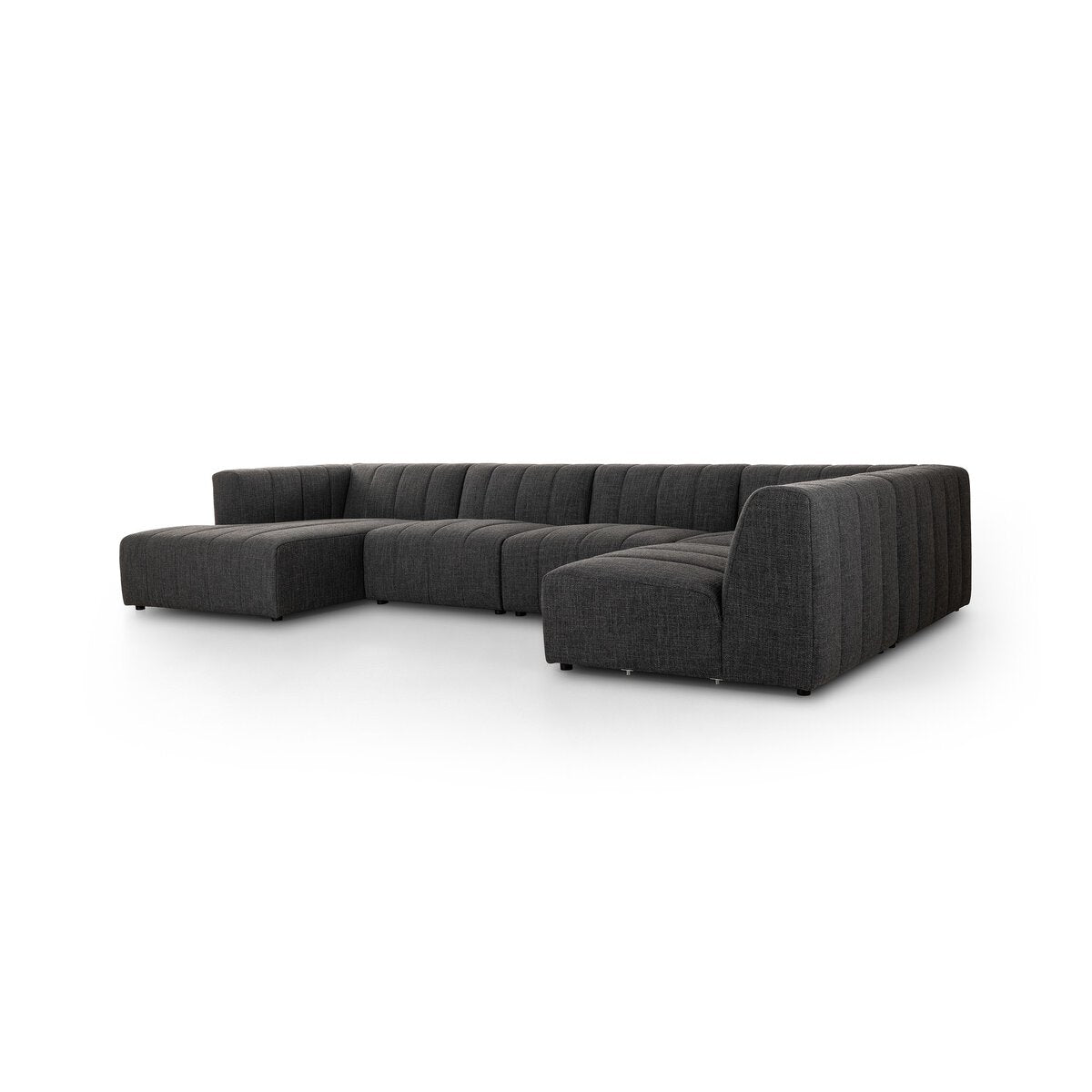 Langham Channeled 5Pc Laf Chaise Sectional