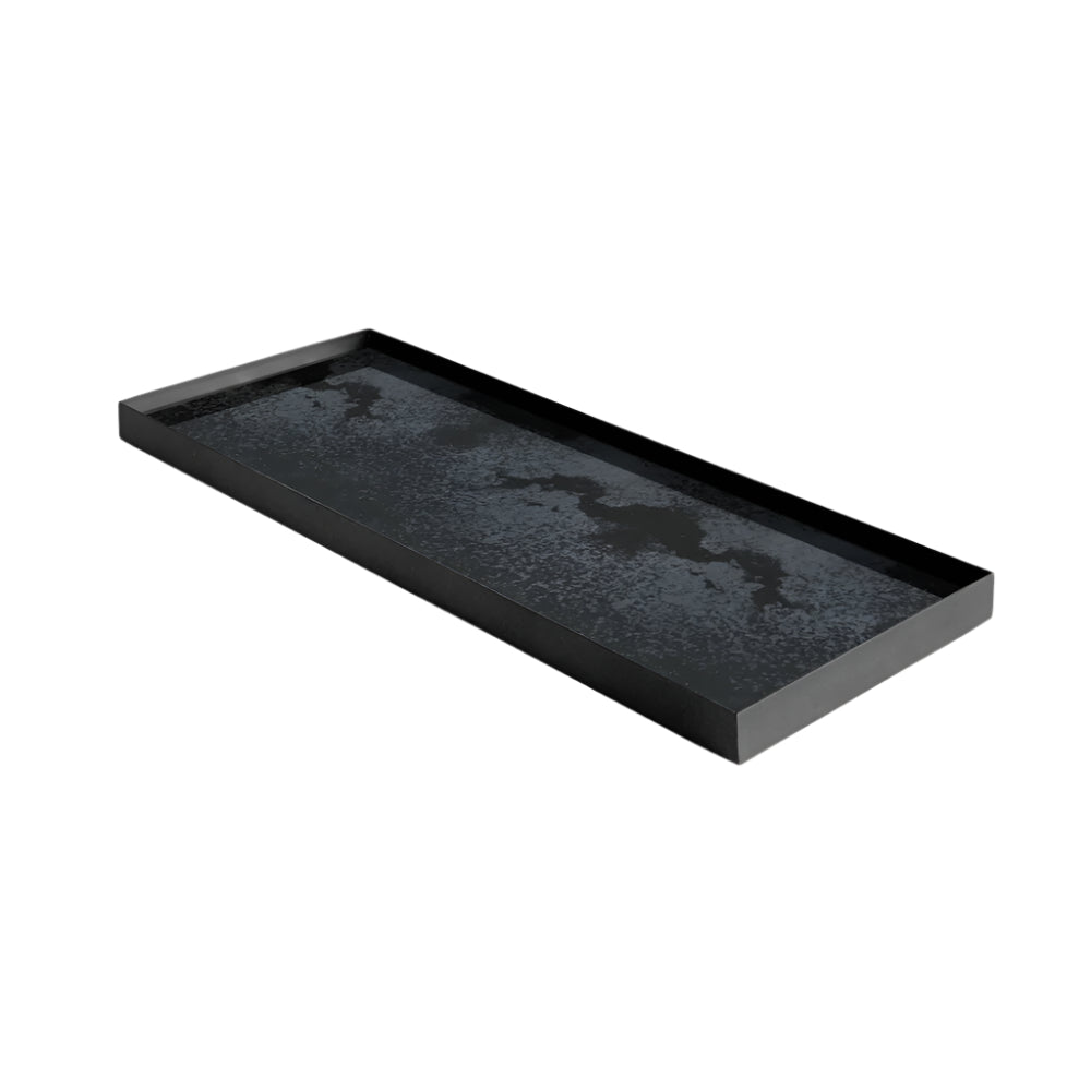 Charcoal Rectangular Mini Mirror Tray