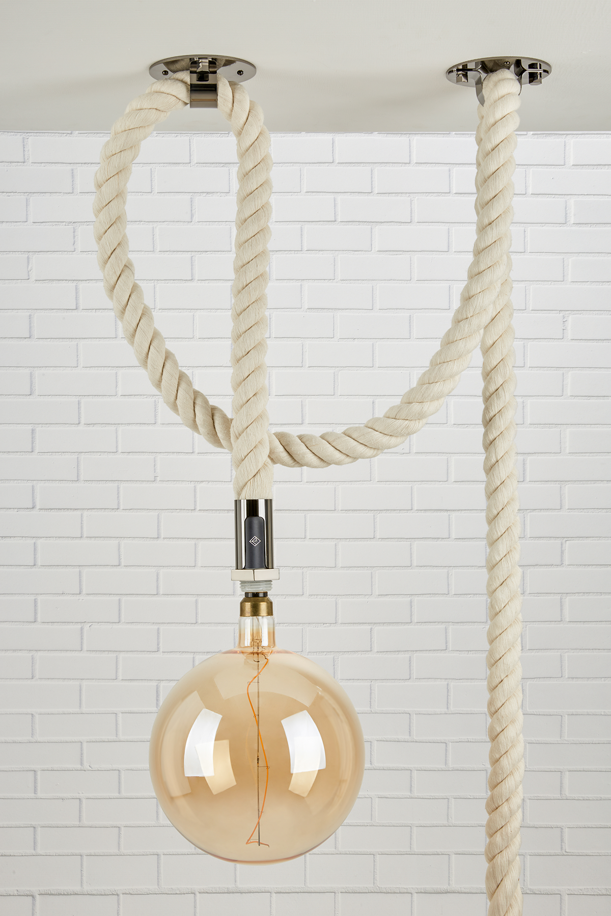 Dume Rope Pendant Black Chrome