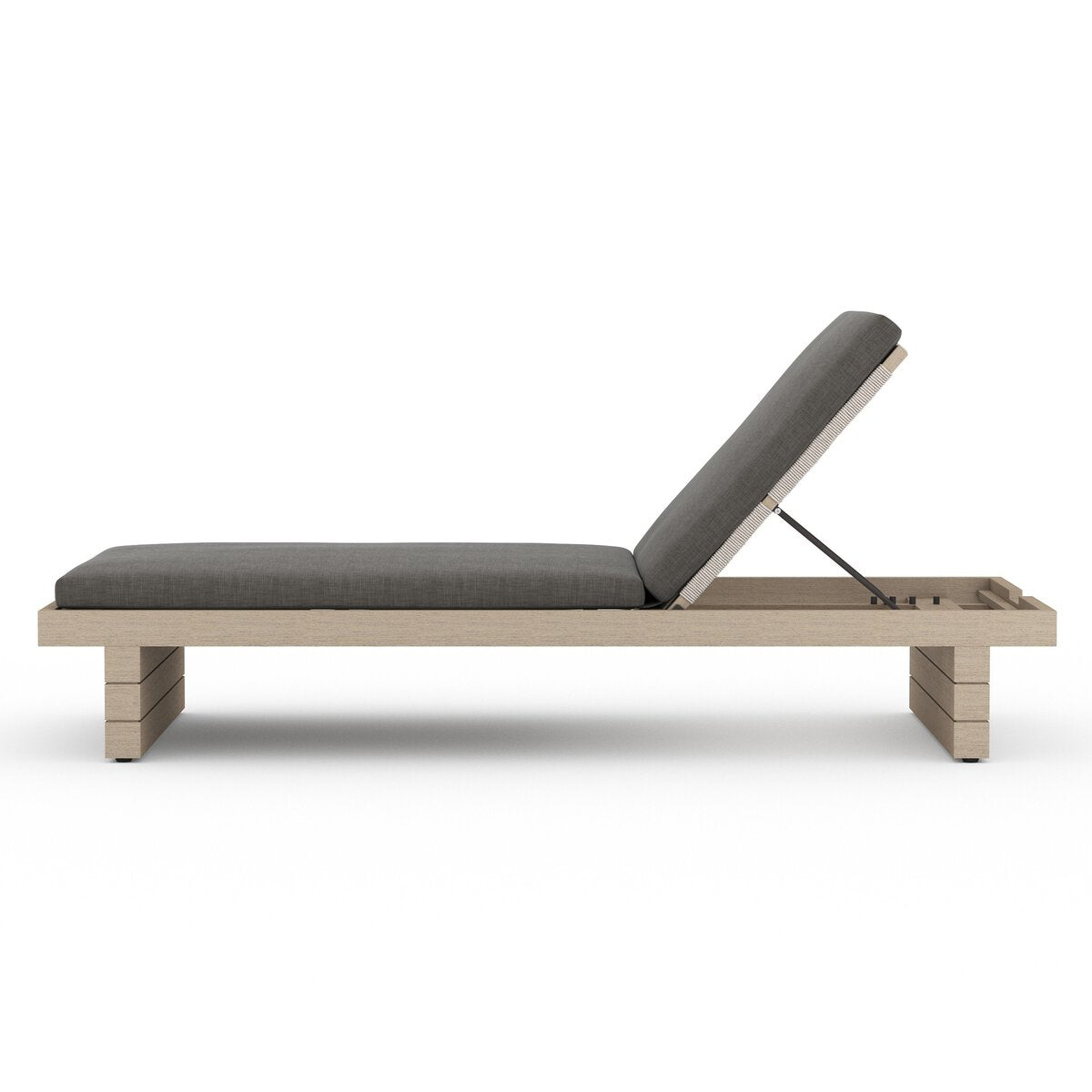 Leroy Outdoor Chaise - Washed Brown