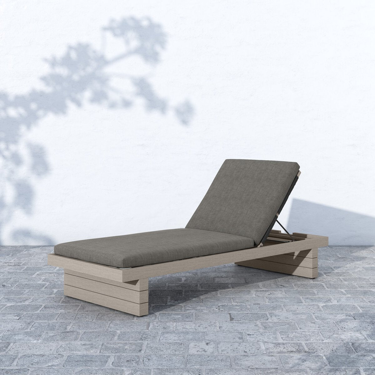 Leroy Outdoor Chaise - Weathered Grey