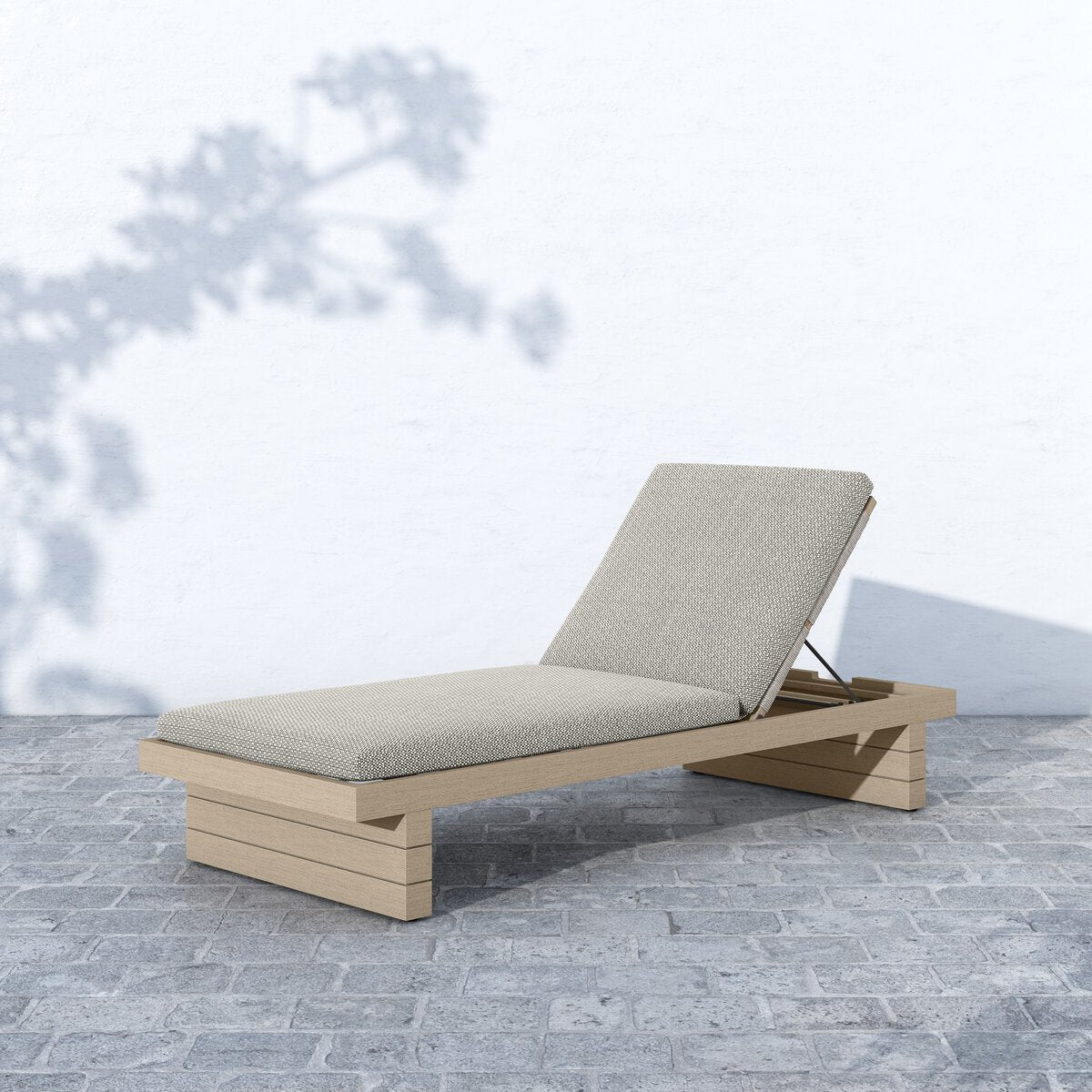 Leroy Outdoor Chaise - Washed Brown