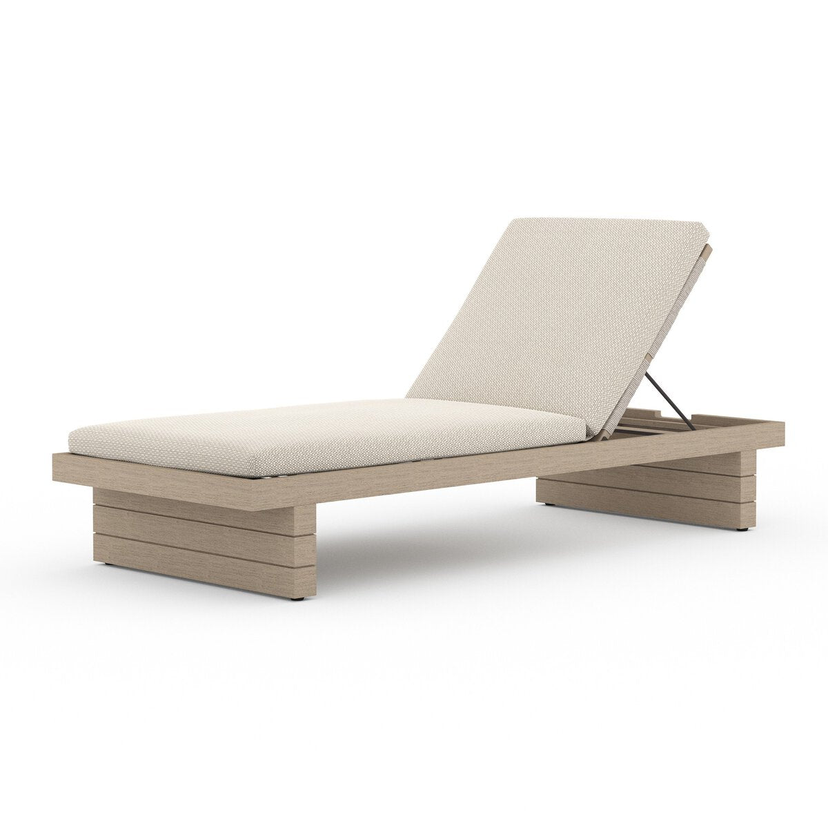 Leroy Outdoor Chaise - Washed Brown