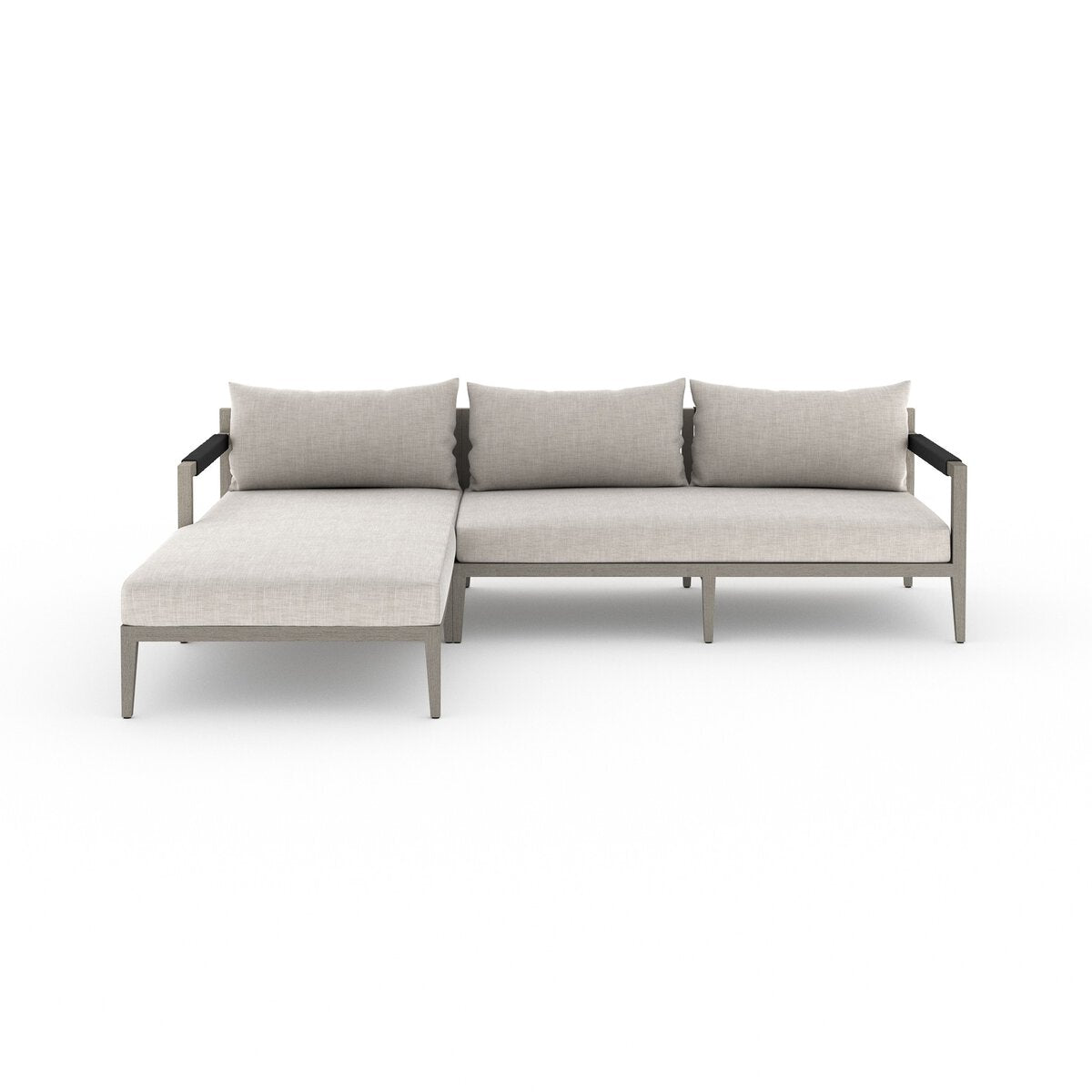 Sherwood Outdoor 2-Piece Sectional, Weathered Grey