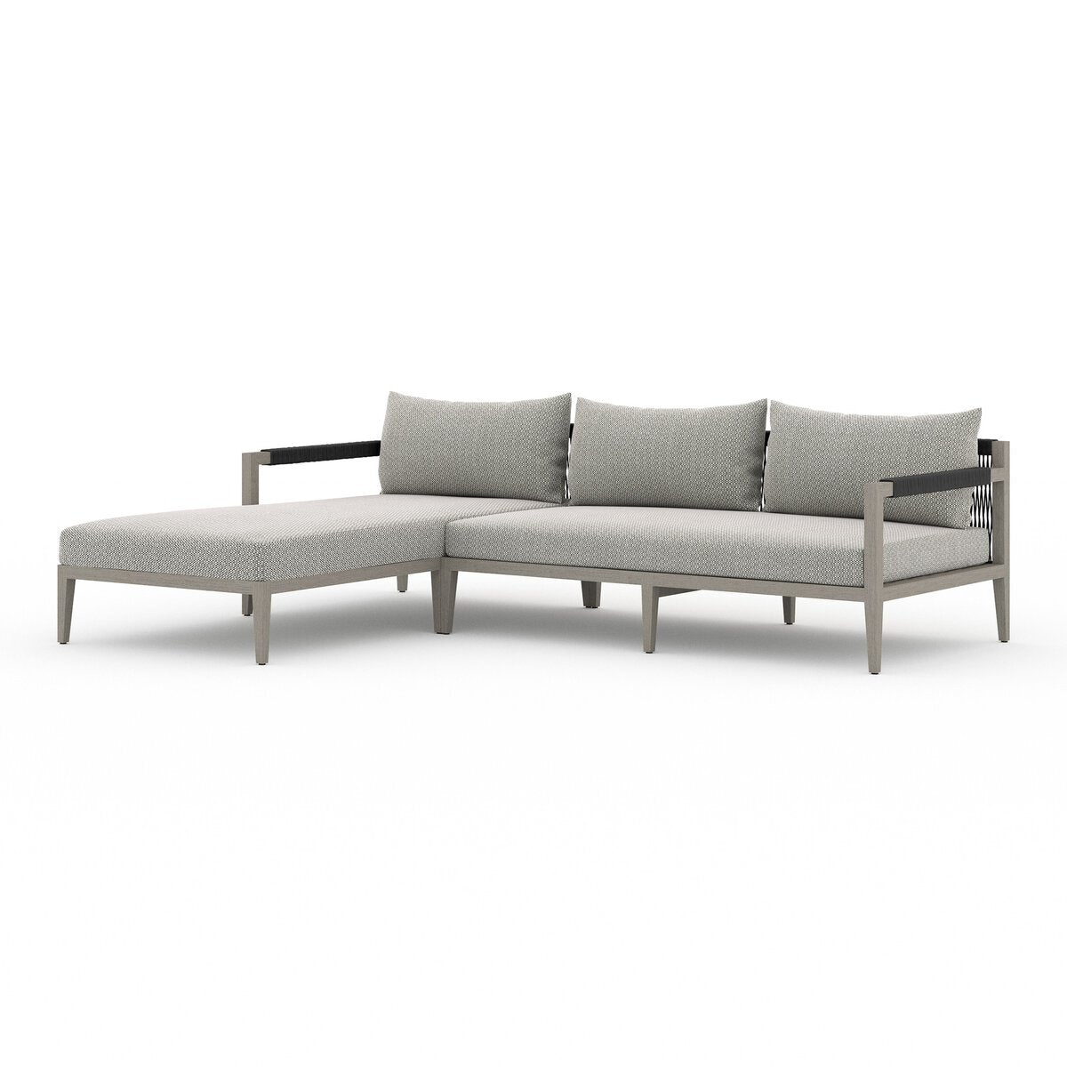 Sherwood Outdoor 2-Piece Sectional, Weathered Grey