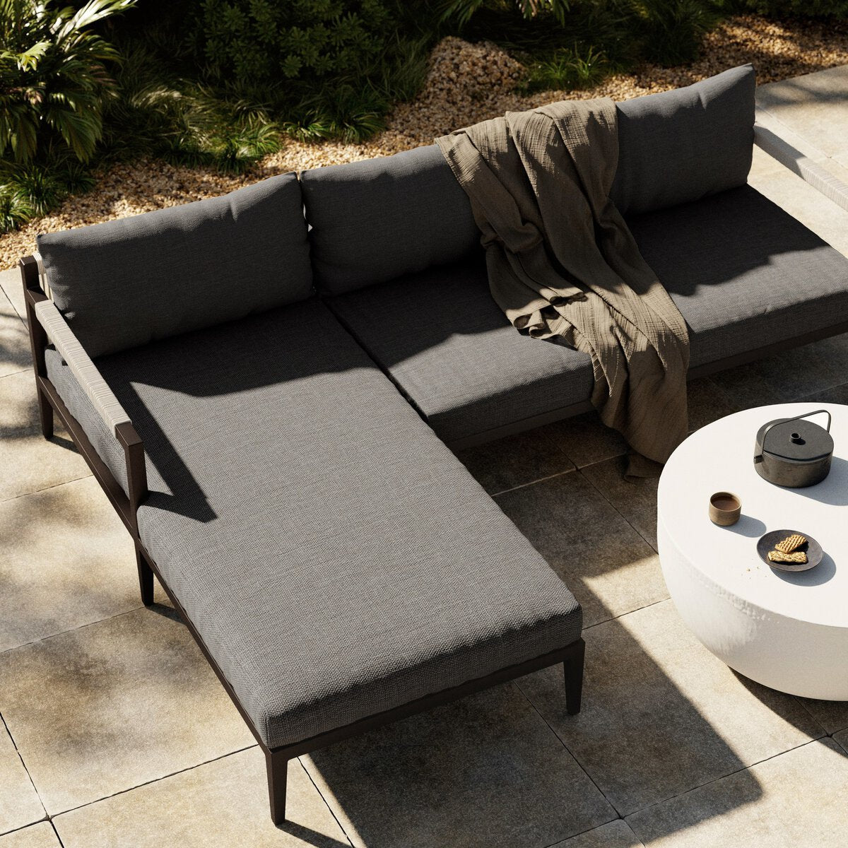 Sherwood Outdoor 2-Piece Sectional, Bronze