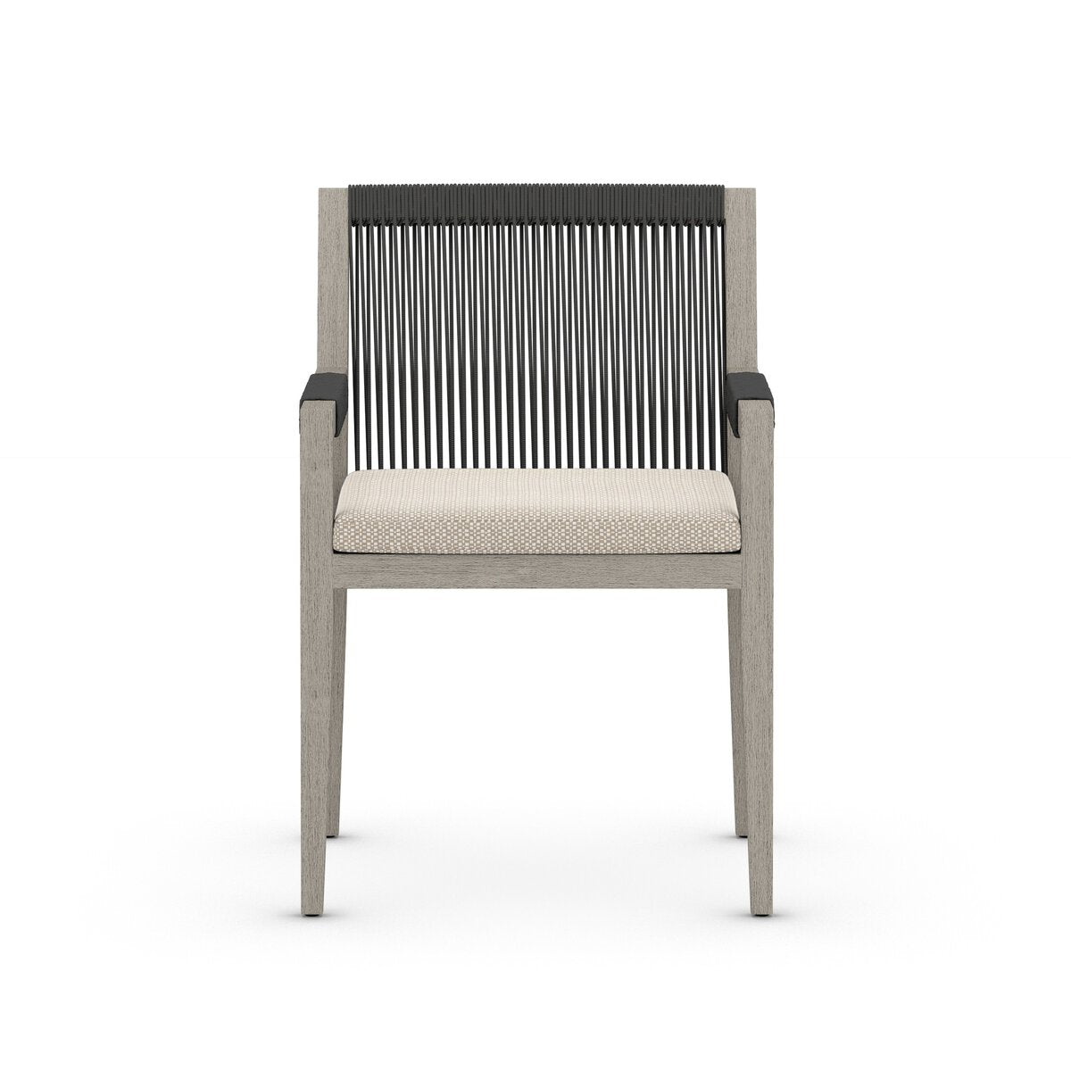 Sherwood Outdoor Dining Armchair, Weathered Grey