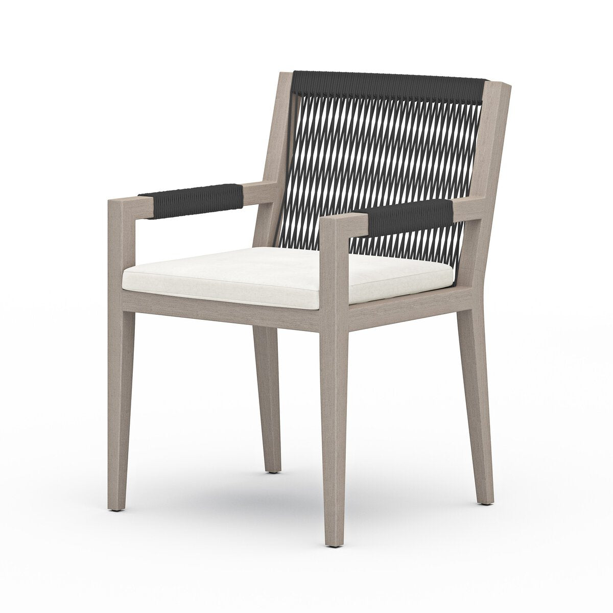 Sherwood Outdoor Dining Armchair, Weathered Grey