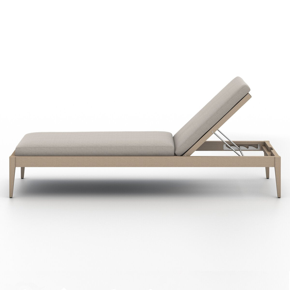 Sherwood Outdoor Chaise, Washed Brown