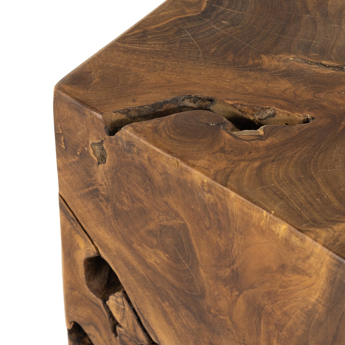 Teak Square Stool