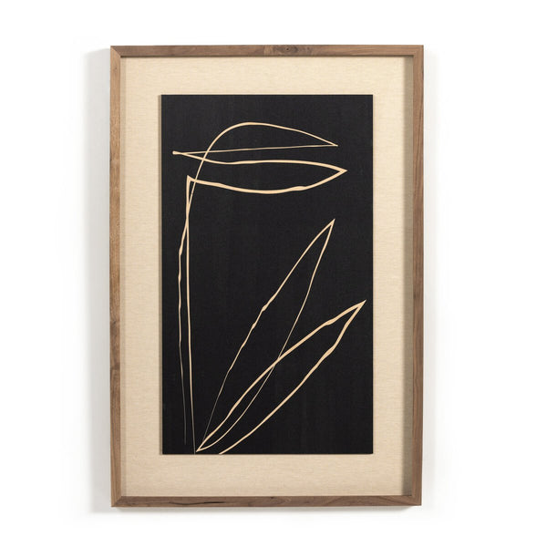 Abstract Botanic Line Drawing  by Roseanne Kenney