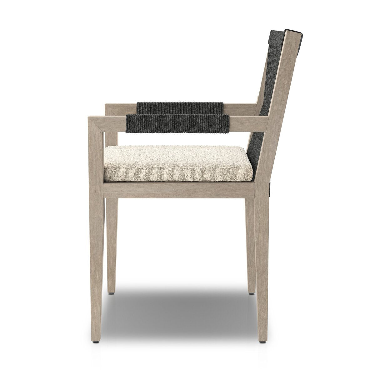 Sherwood Outdoor Dining Armchair, Weathered Grey