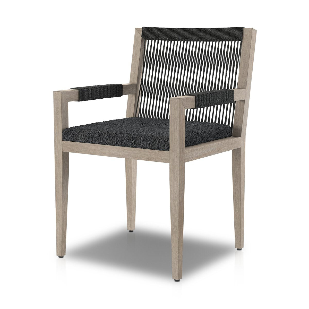 Sherwood Outdoor Dining Armchair, Weathered Grey