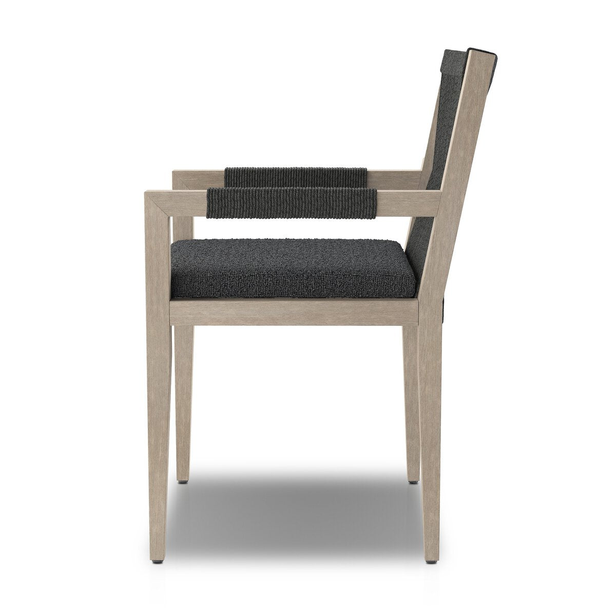 Sherwood Outdoor Dining Armchair, Weathered Grey