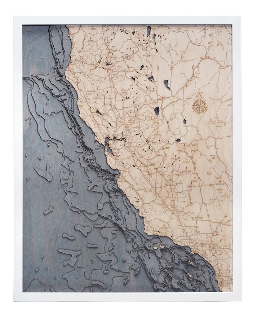 California Coast Wood Chart