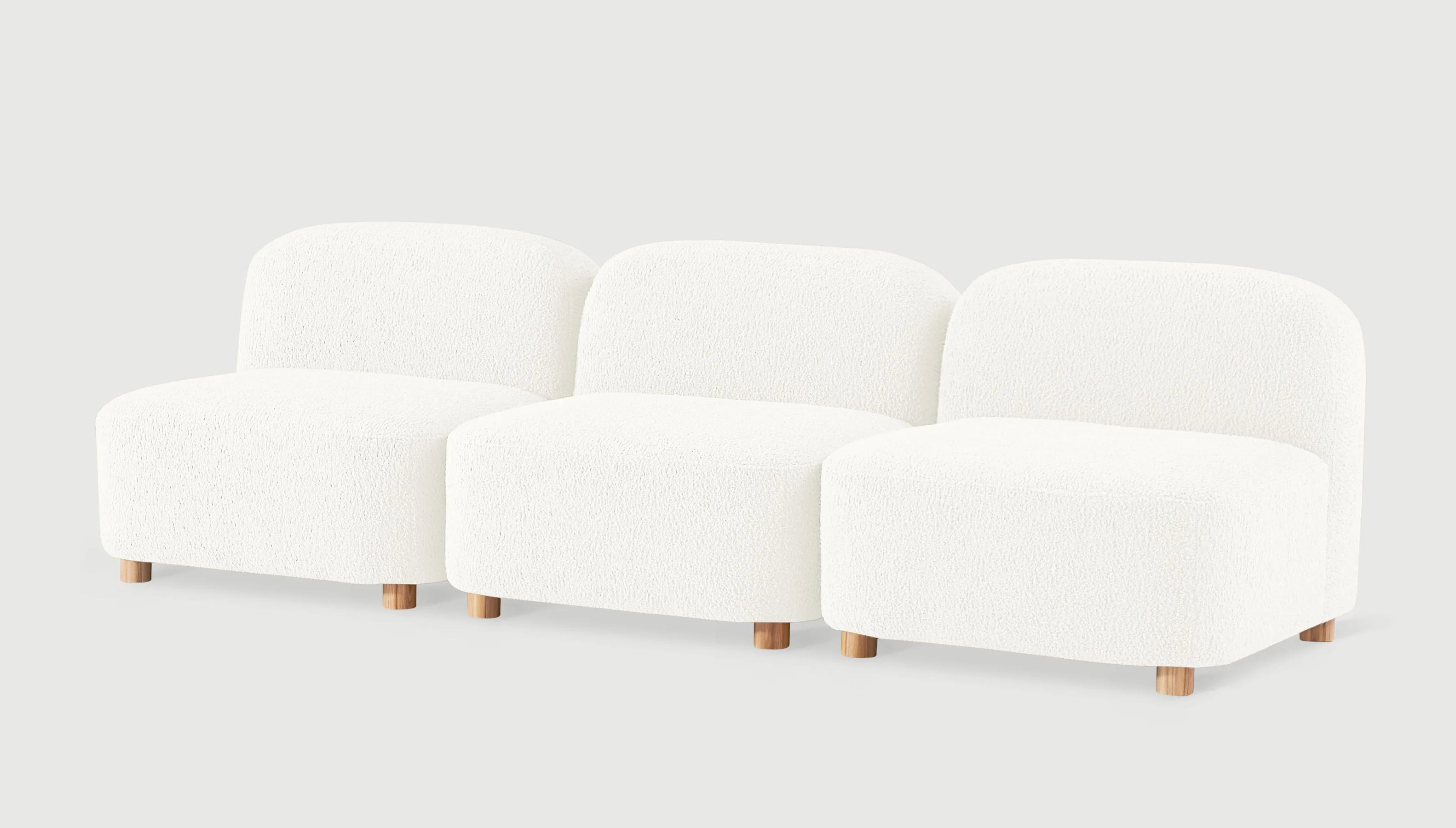 Circuit Modular 3-pc Armless Sofa