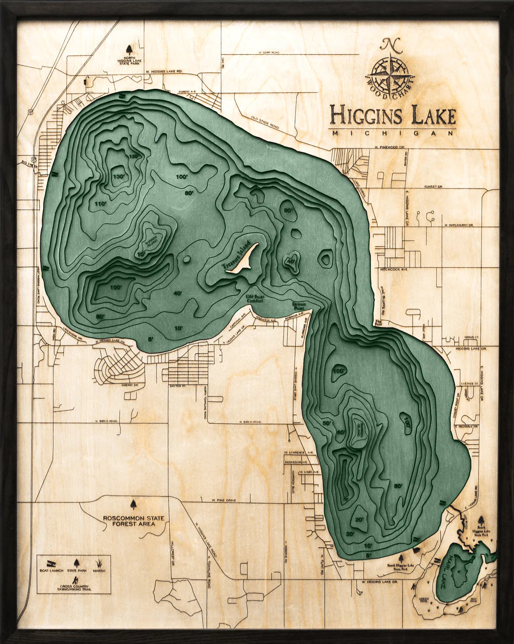 Higgins Lake Wood Chart