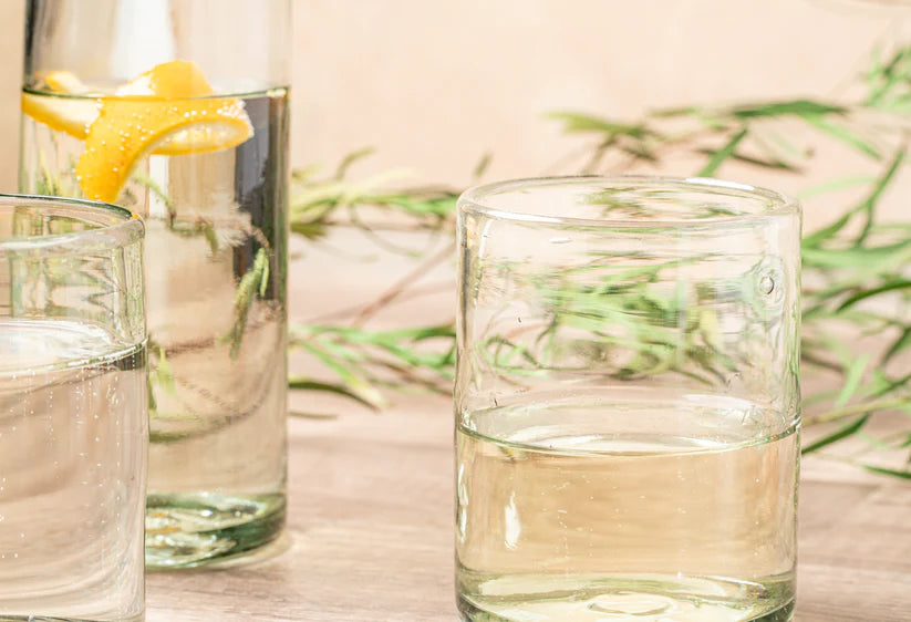 Handblown Short Glasses - Clear