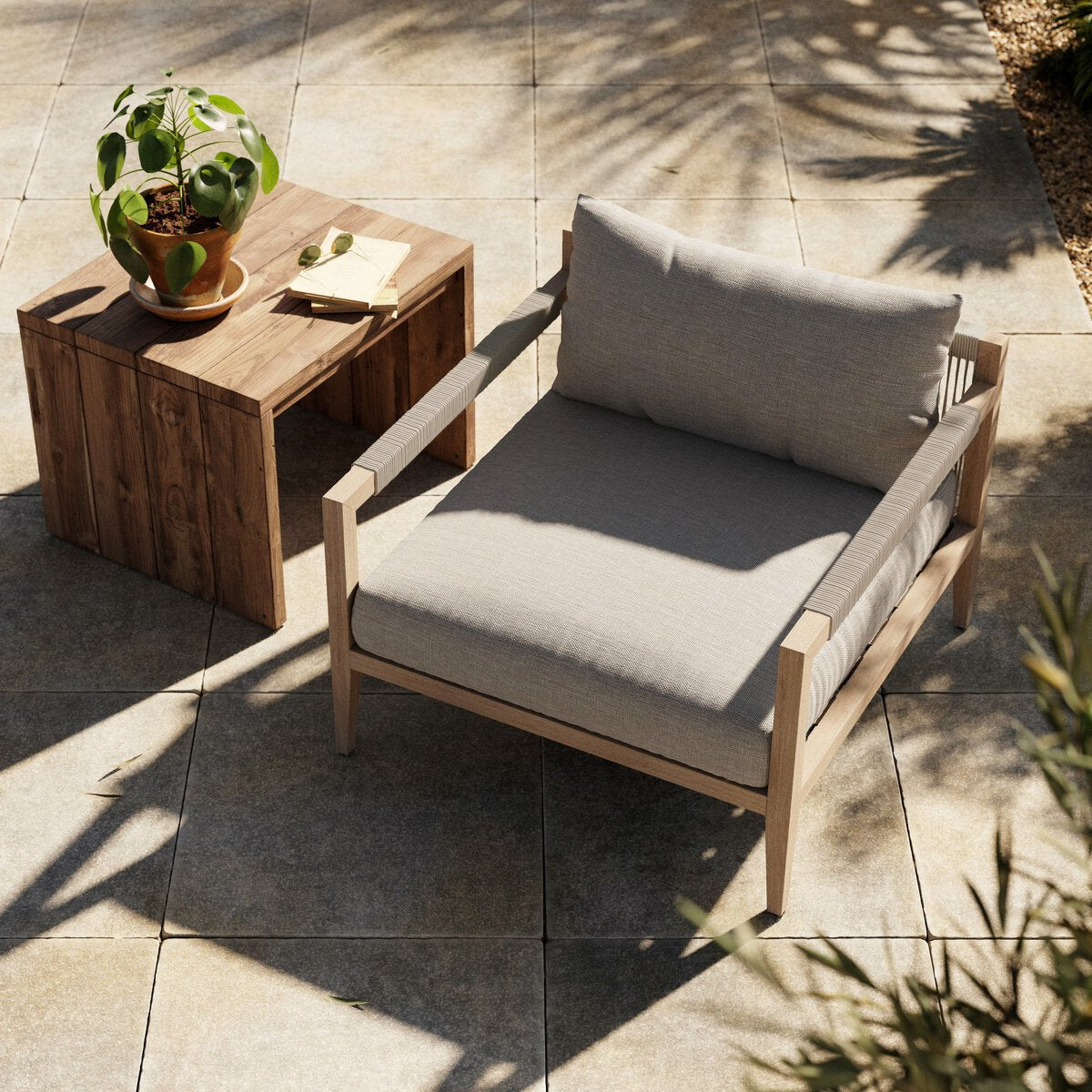 Sherwood Outdoor Chair, Washed Brown