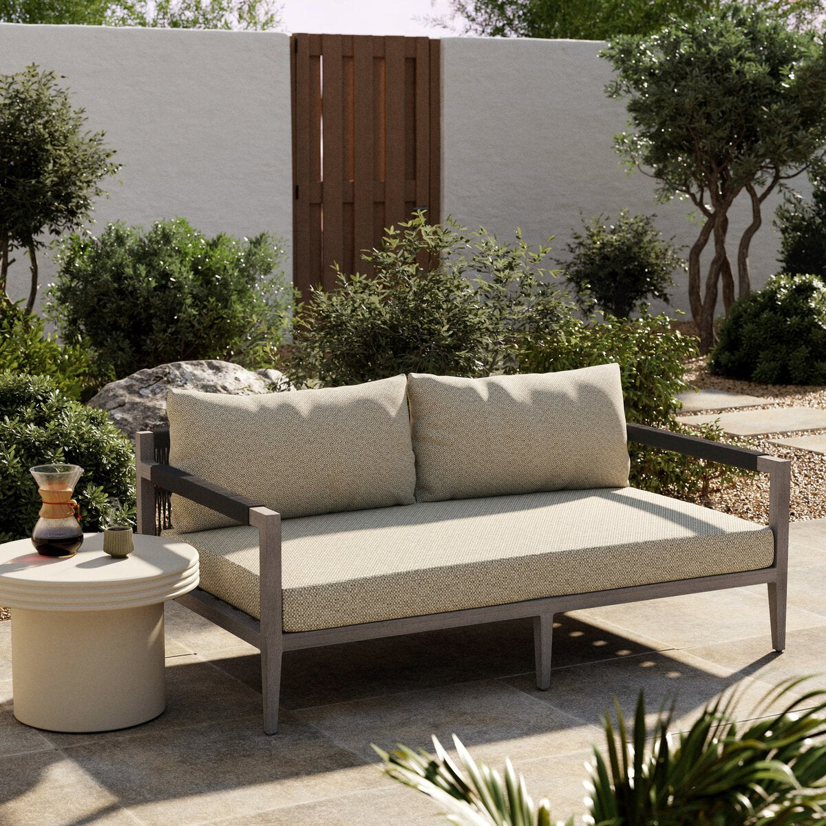 Sherwood Outdoor Sofa, Weathered Grey