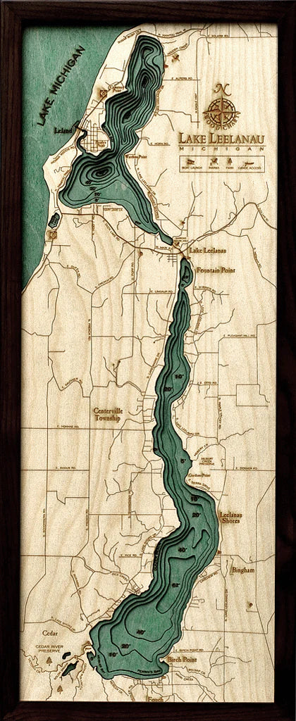 Lake Leelanau Wood Chart