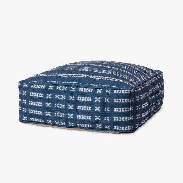 Indigo / Ivory Pouf