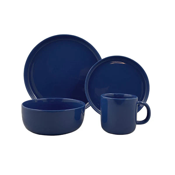 Reims Stoneware 4 Piece Dinnerware Set, Service For 1