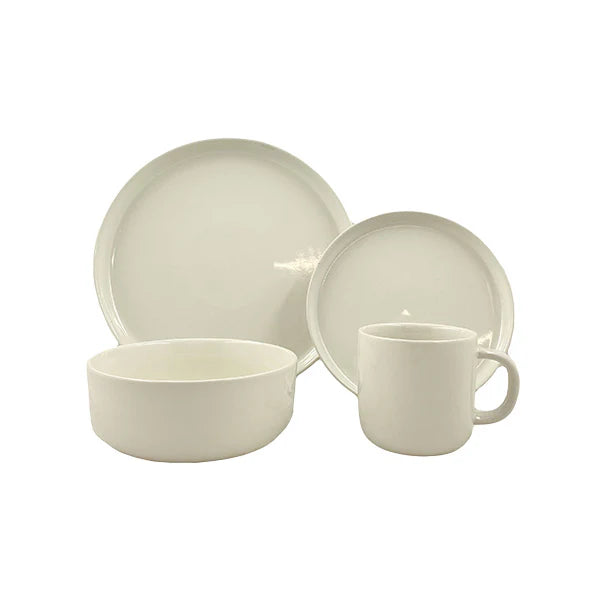 Reims Stoneware 4 Piece Dinnerware Set, Service For 1