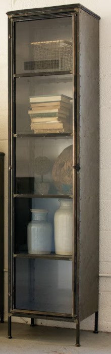 Iron and Glass Apothecary Cabinet