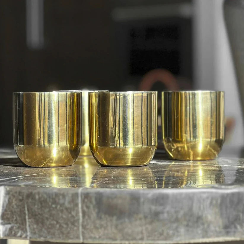 Double Walled Cups - Brass Color