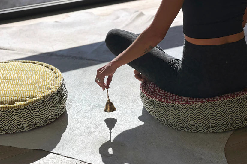 Block Print Meditation Cushion