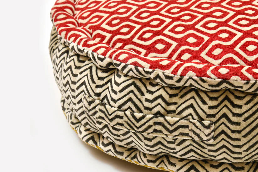 Block Print Meditation Cushion