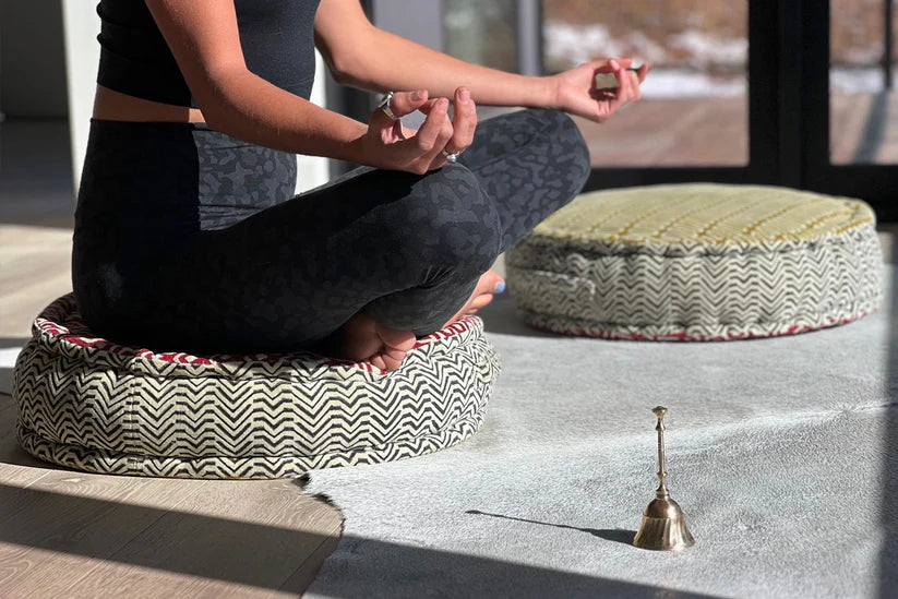Block Print Meditation Cushion