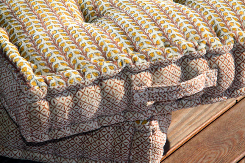 Block Print Meditation Cushion