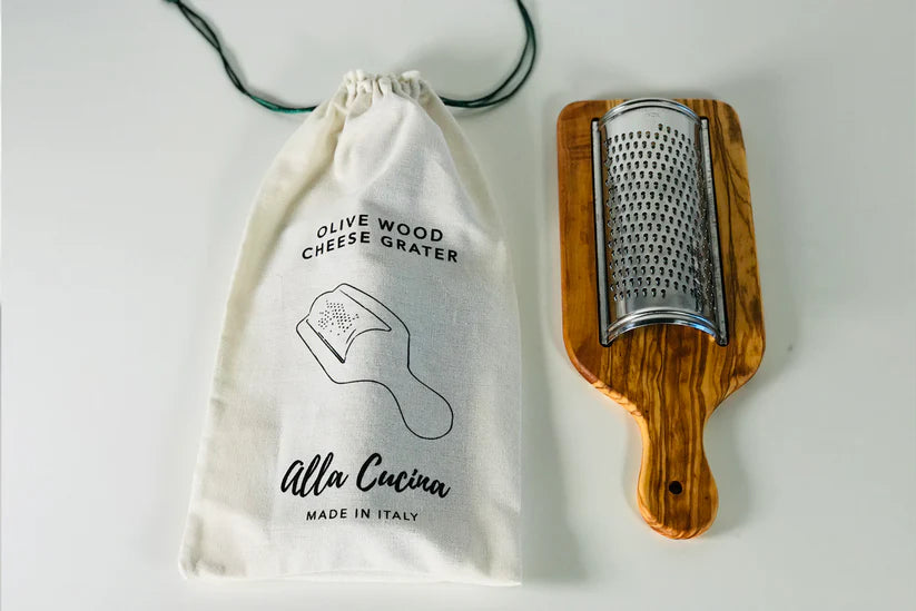 Italian Olivewood Parmesan Cheese Grater - Flat