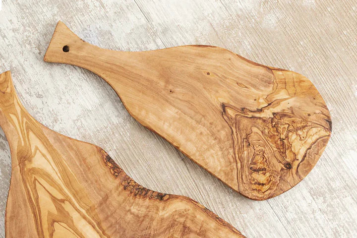 Italian Olivewood Charcuterie Board - with Paddle Handle