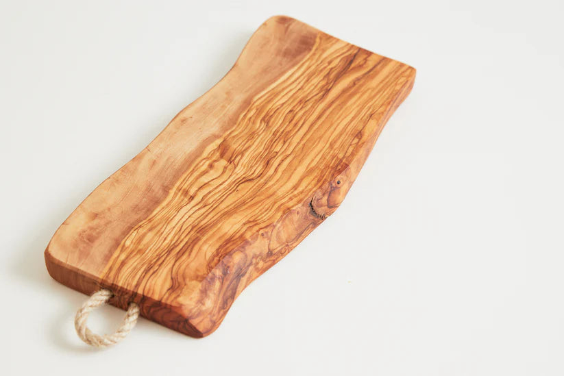 Italian Olivewood Charcuterie Board - Rope Handle