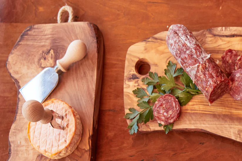 Italian Olivewood Charcuterie Board - Rope Handle