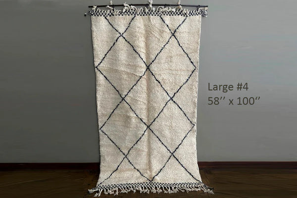 Moroccan Beni Ourain Berber Rug - Handmade - Large Size