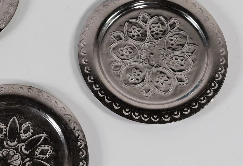Moroccan Berber Silver Coasters-Set of 4