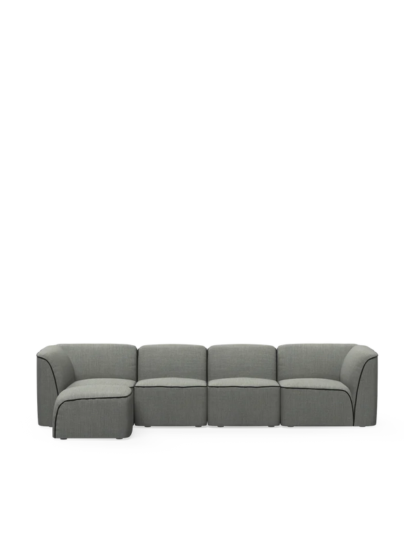 Flora Sectional 1 - Dark Grey