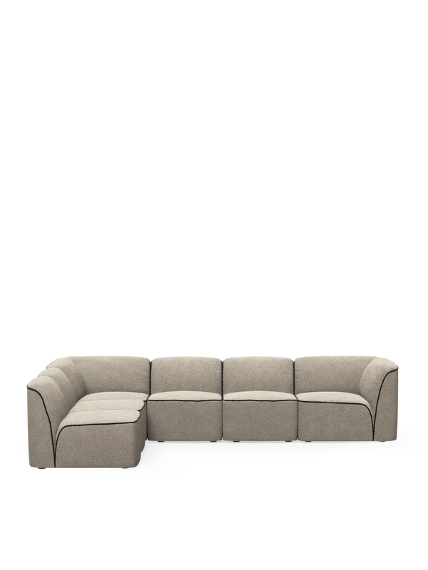 Flora Sectional 2 -  Natural Boucle