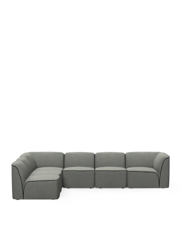 Flora Sectional 2 - Dark Grey