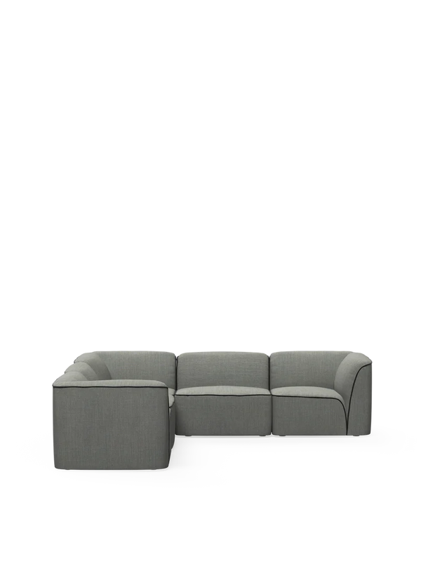 Flora Sectional 3 - Dark Grey